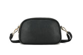 Faux Leather Double Zip Crossbody Bag